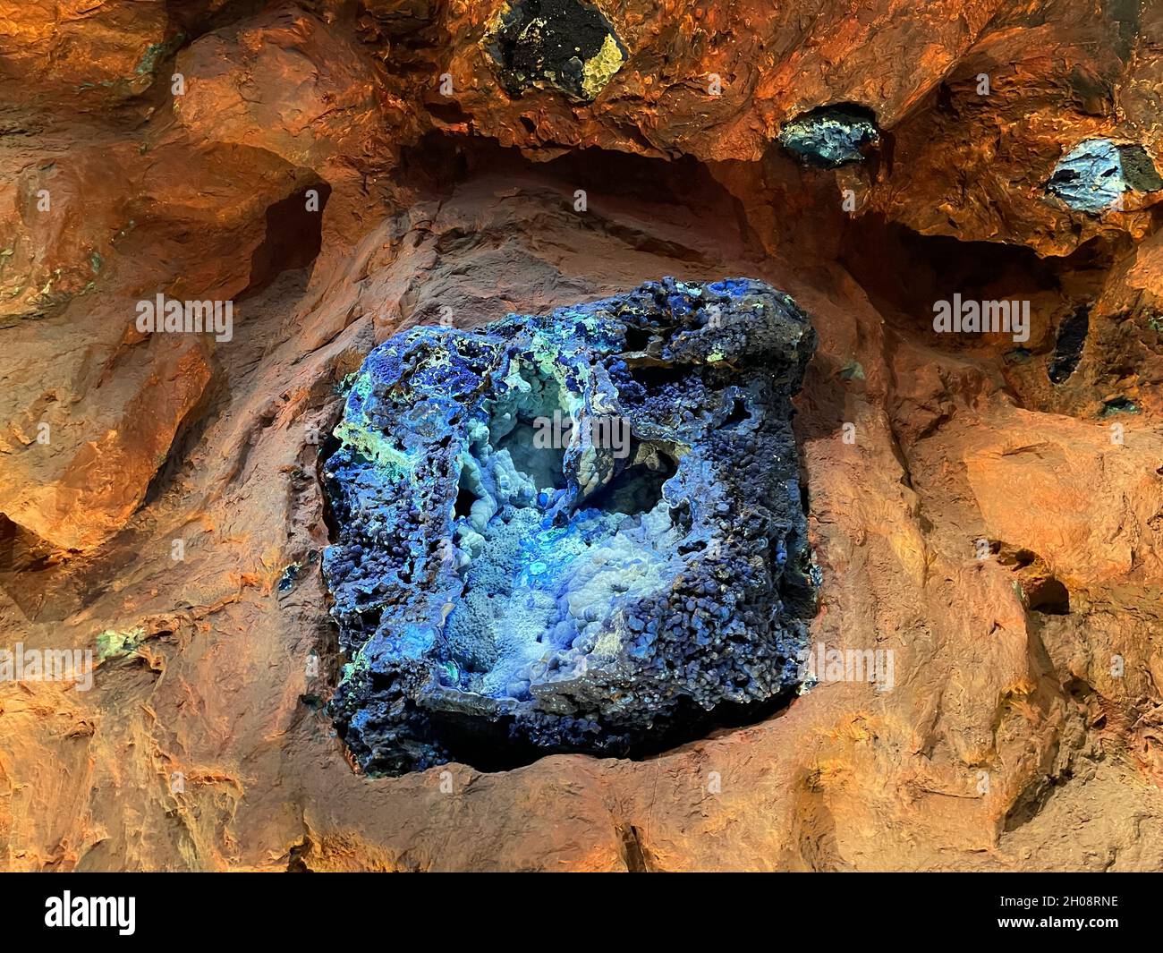 Gems, minerals and previous stones on display in a museum Stock Photo