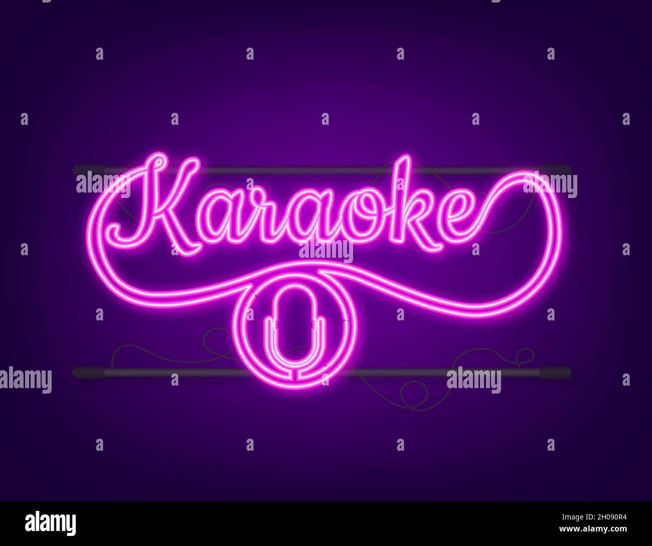 The microphone icon. Abstract banner with karaoke. Celebration party