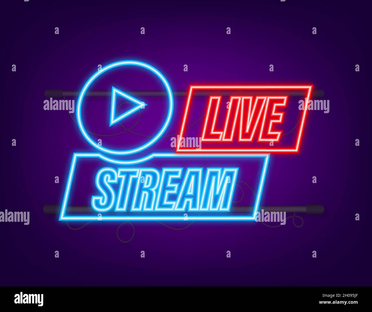 Live Stream Logo Neon Icon Stream Interface Vector Stock Illustration Stock Vector Image Art Alamy