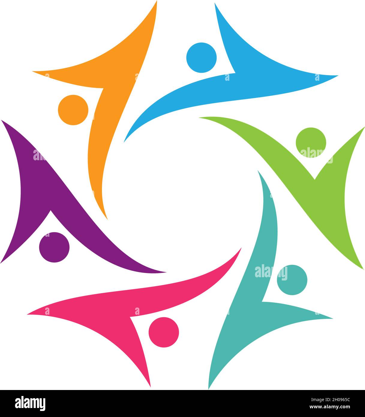 Community, network and social logo Stock Vector