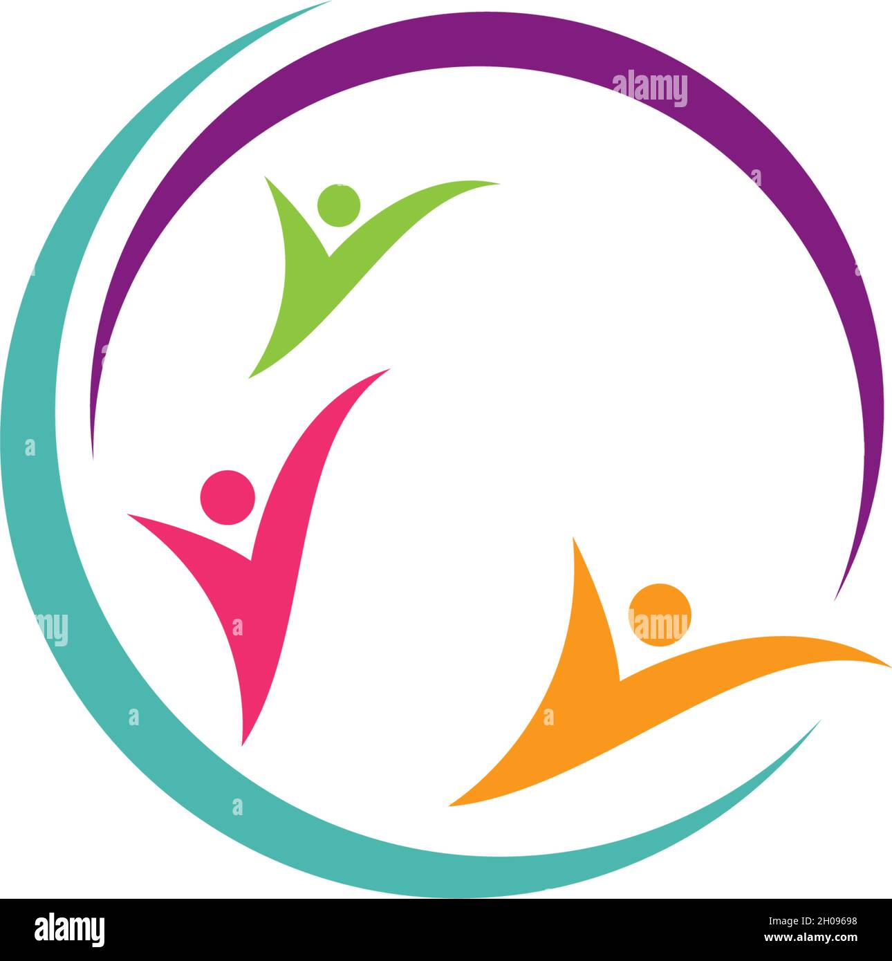 Adoption and community care Logo template Stock Vector