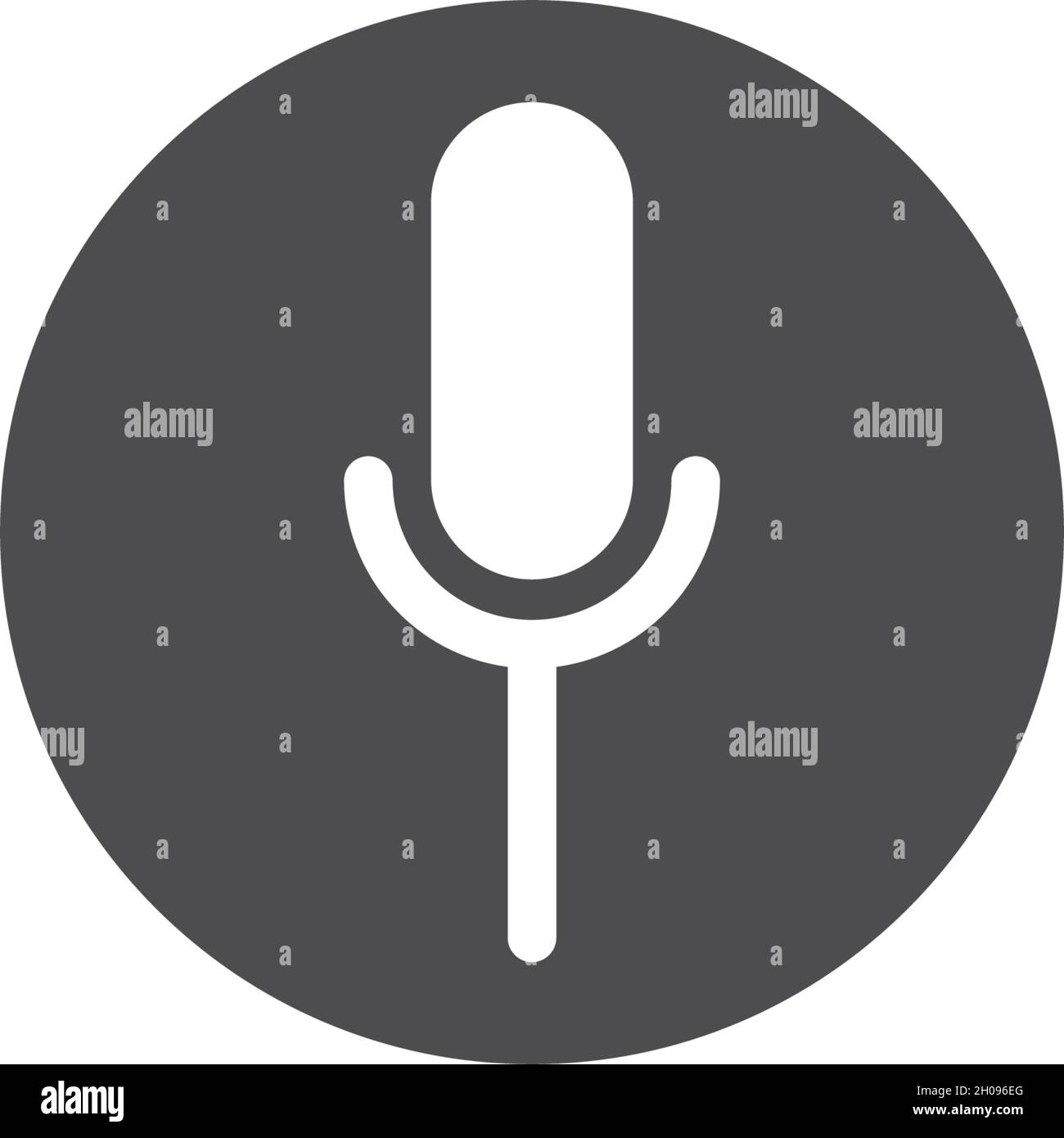 microphone icon vector template flat design Stock Vector
