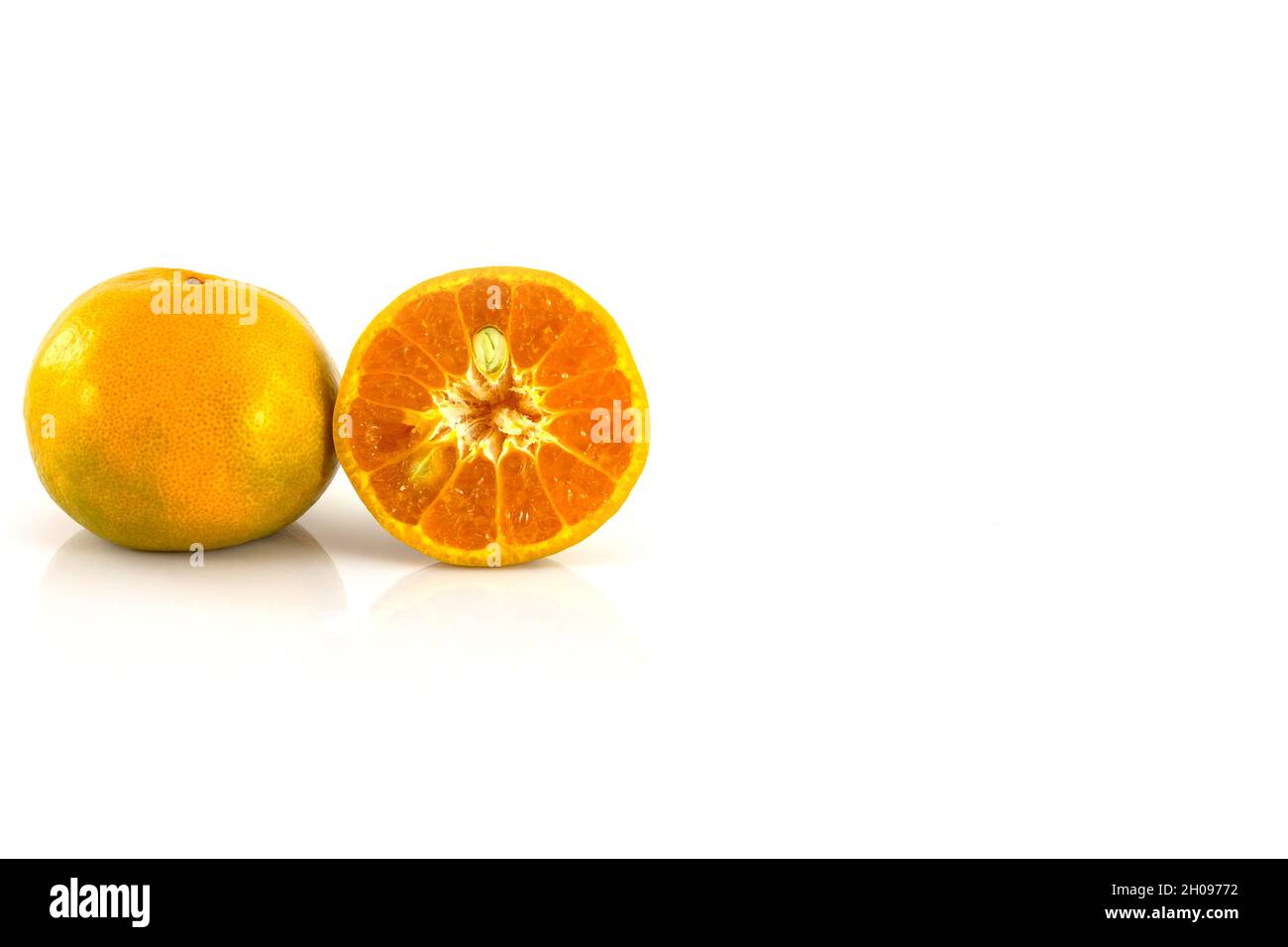 Orange fruit slice isolated on white background Stock Photo - Alamy