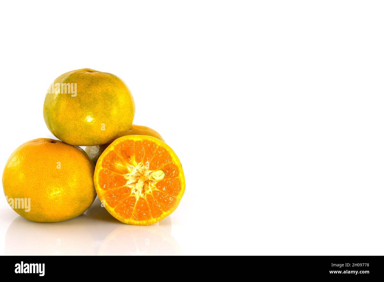 Orange fruit slice isolated on white background Stock Photo - Alamy