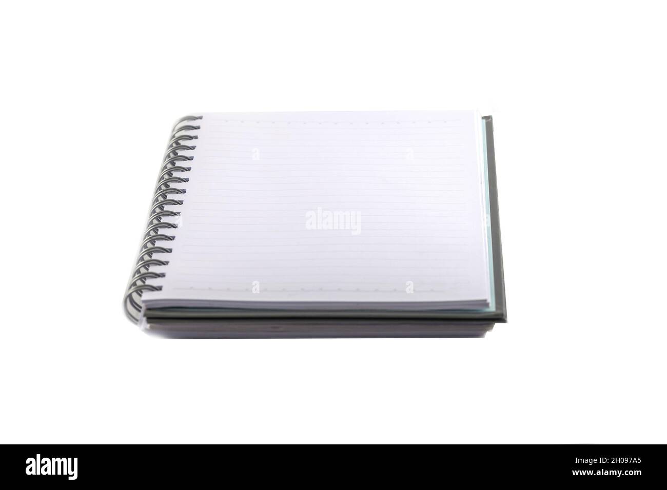White spiral emty notebook on white background Stock Photo