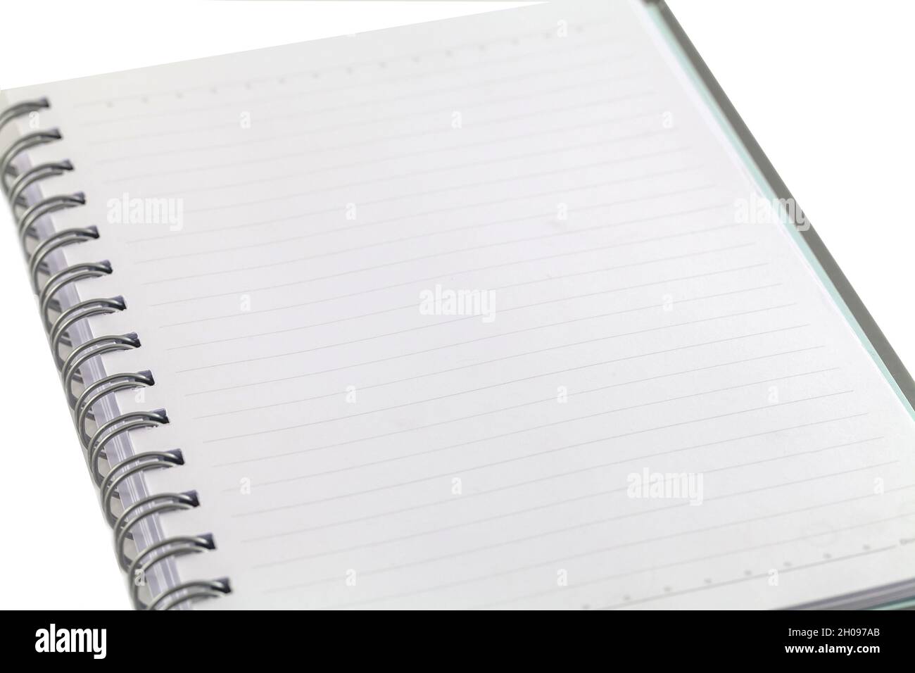 White spiral emty notebook on white background Stock Photo