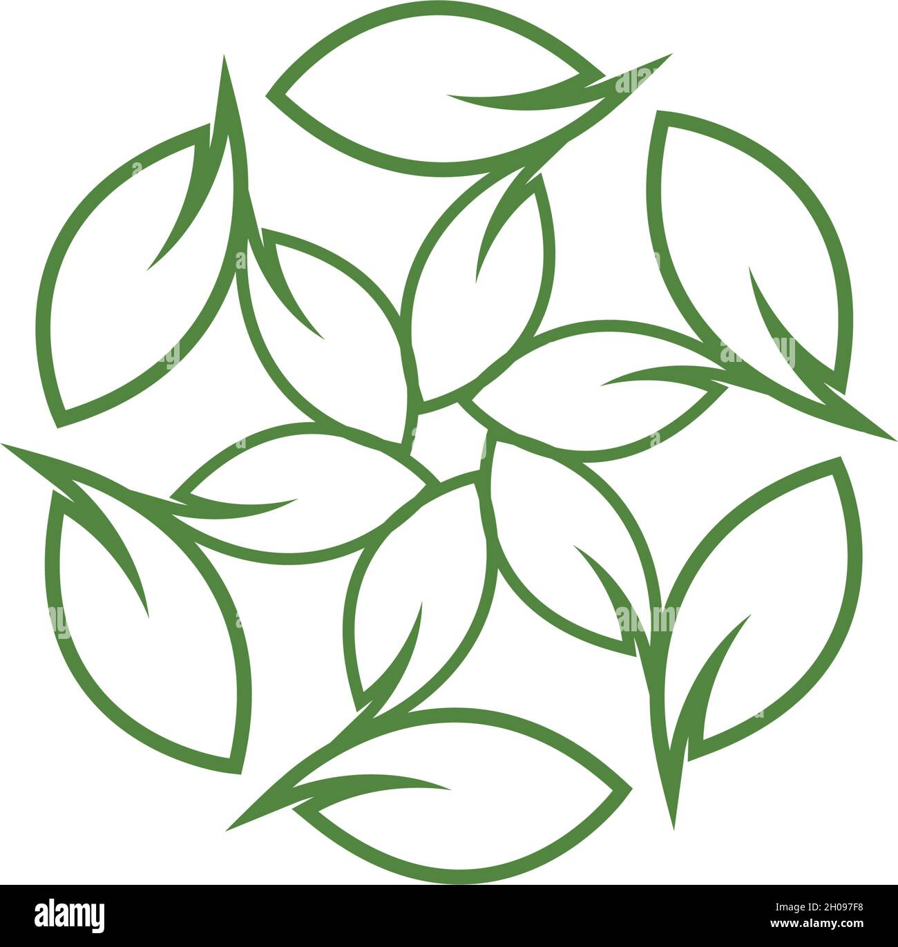 Green leaf logo ecology nature element vector Stock Vector Image & Art ...