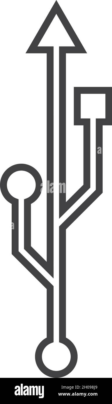 USB data transfer logo vector template Stock Vector