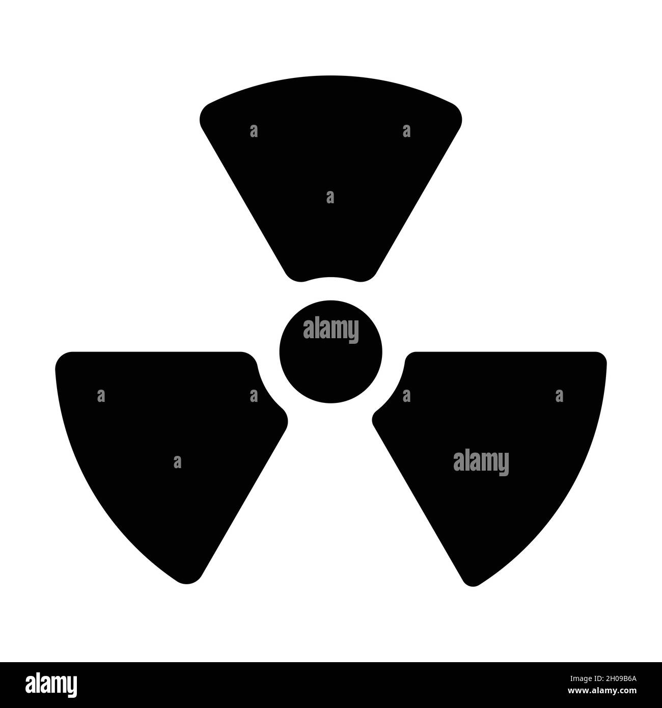 Nuclear radiation warning icon vector radioactive symbol atomic sign for graphic design, logo, website, social media, mobile app, UI illustration Stock Vector