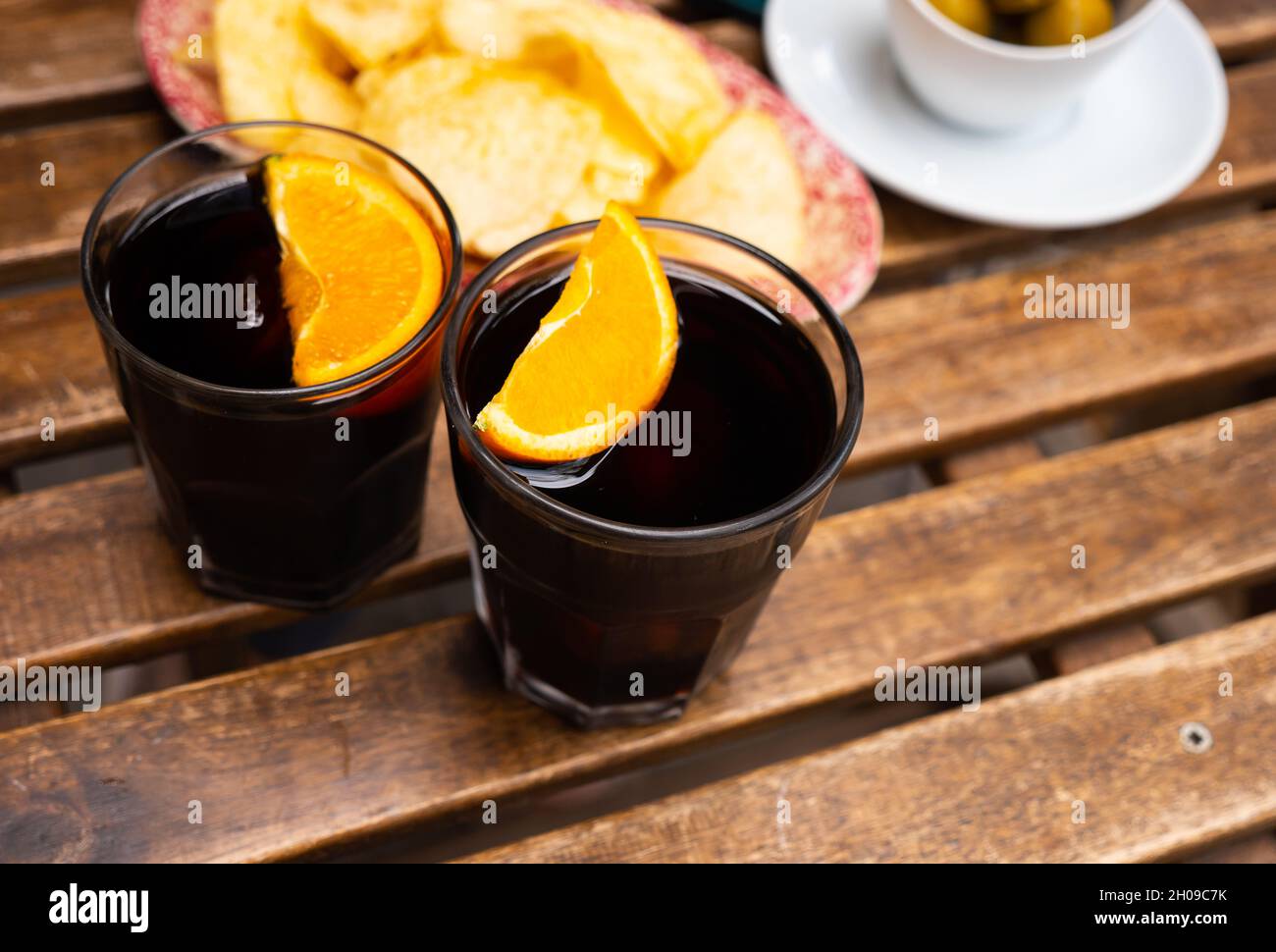 Vermouth drink with tapas, popular spanish aperitif Stock Photo Alamy