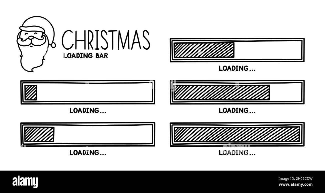 Christmas 2022 progress loading bar. Infographics design element with