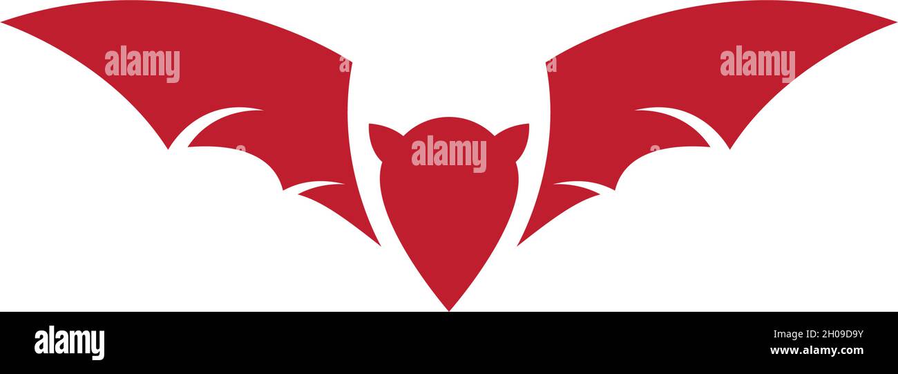 Bat ilustration logo vector template Stock Vector