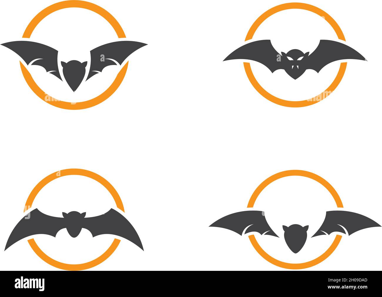 Bat ilustration logo vector template Stock Vector