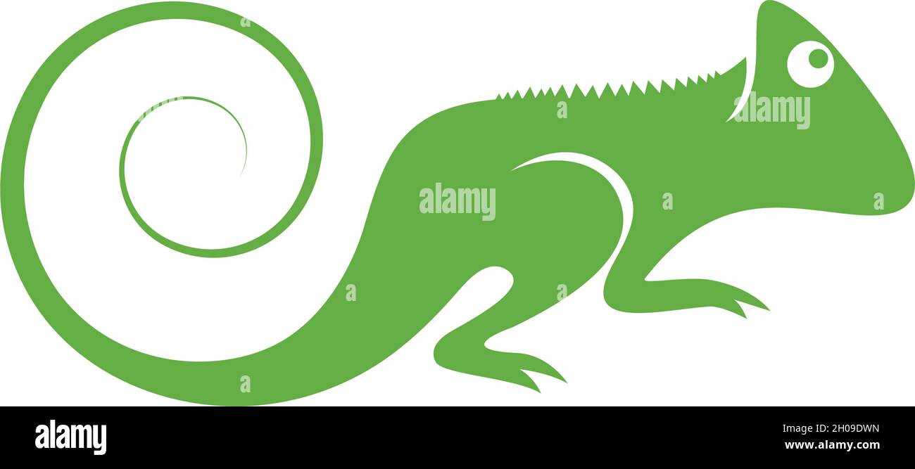 Lizard vector illustration logo template Stock Vector