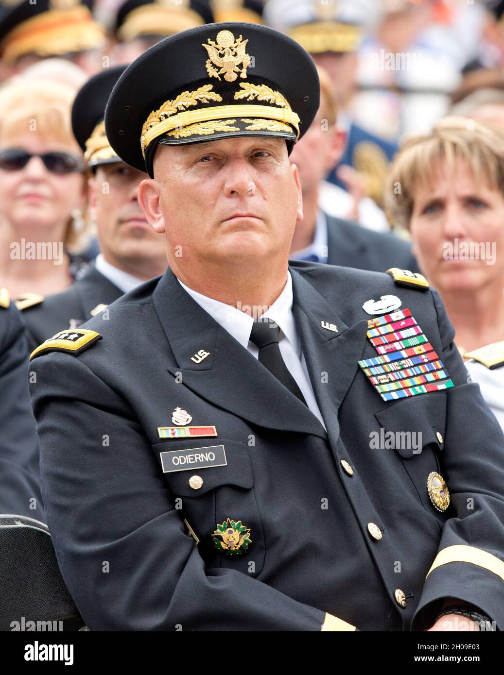 United States Army General Raymond T. "Ray" Odierno, Chief of Staff of the Army, listens as United States President Barack Obama delivers remarks marking the 60th Anniversary of the Korean War Armistice at the Korean War Veterans Memorial in Washington, D.C. on Saturday, July 27, 2013.Credit: Ron Sachs / Pool via CNP /MediaPunch Stock Photo