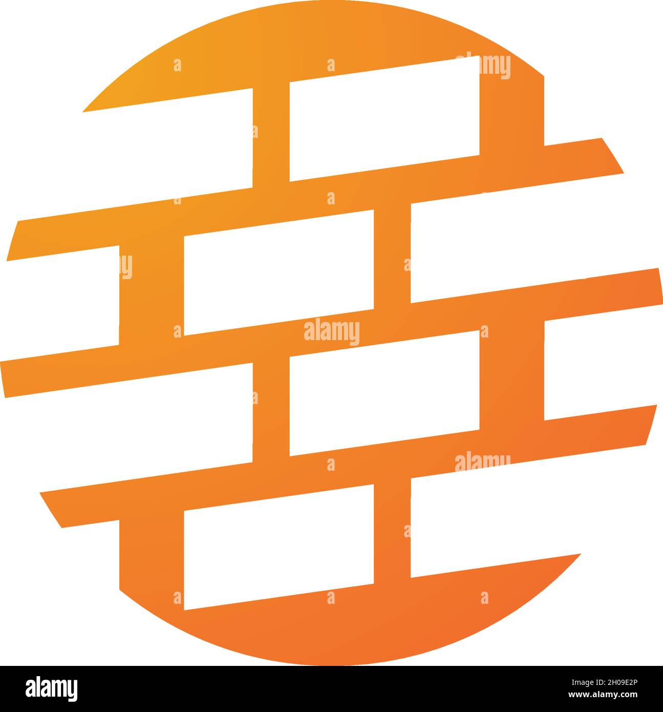 Brick wall logo vector ilustration design Stock Vector