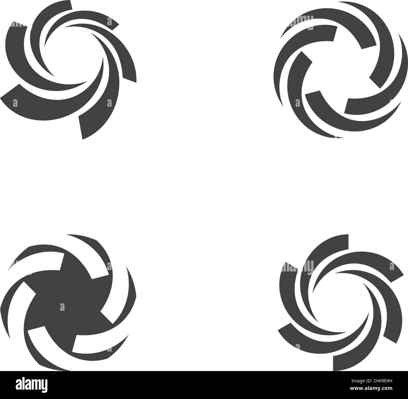 Business logo, vortex, wave and spiral icon vector template Stock Vector