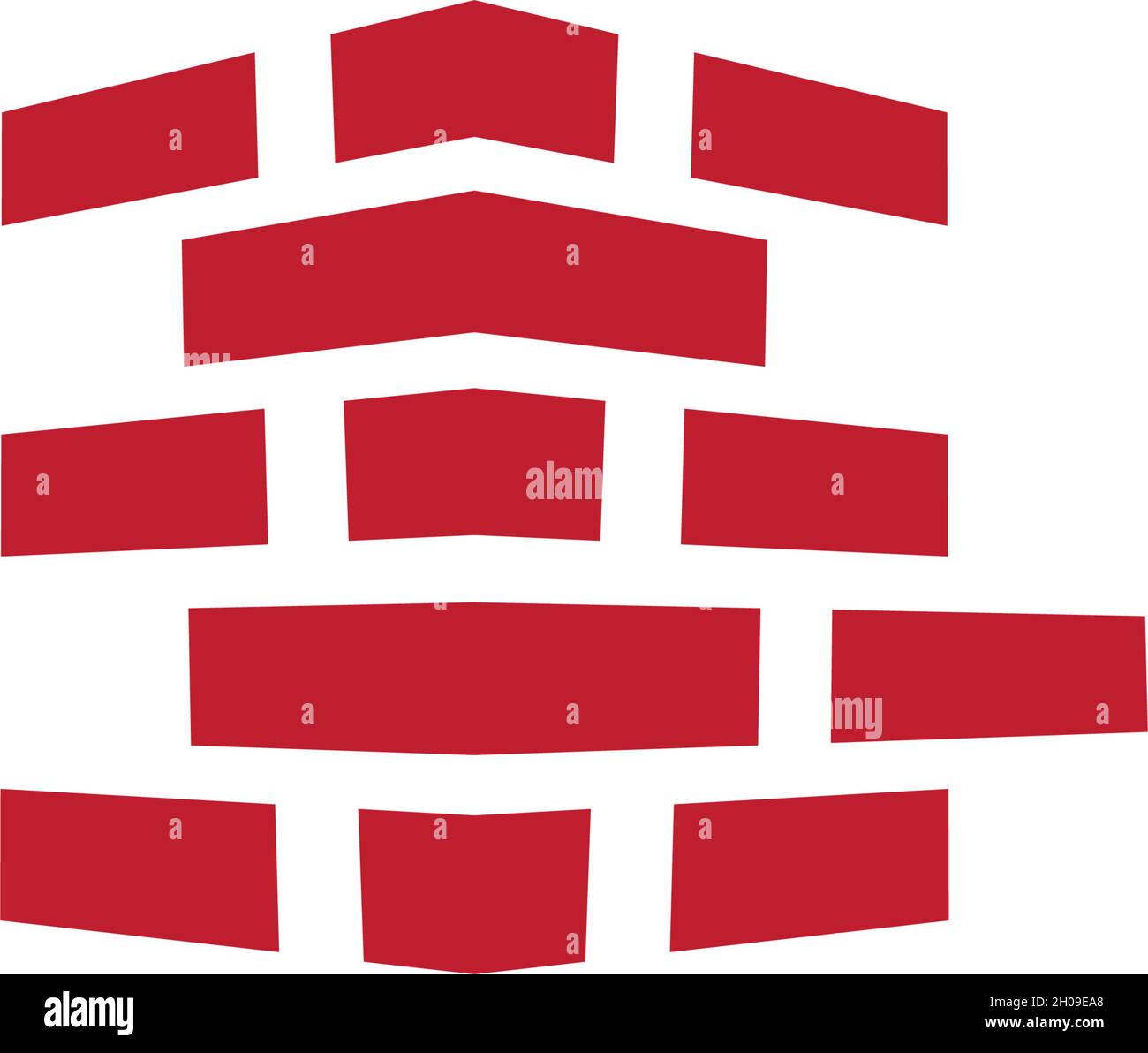 Brick wall logo vector ilustration design Stock Vector