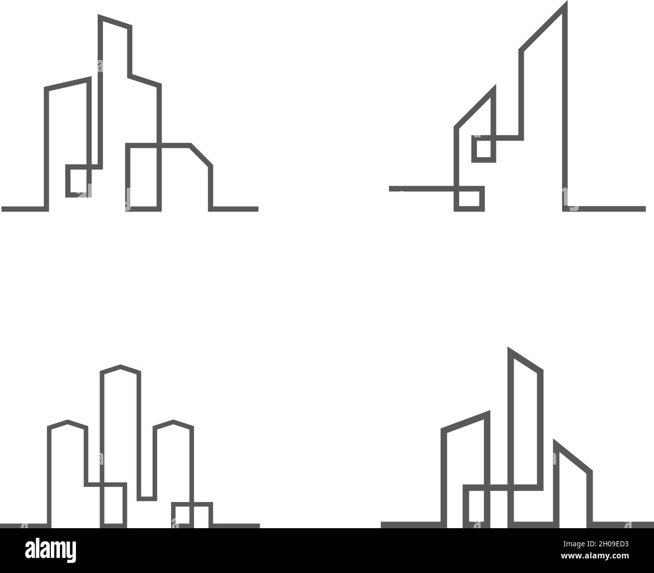 City skyline vector illustration in flat design Stock Vector Image ...