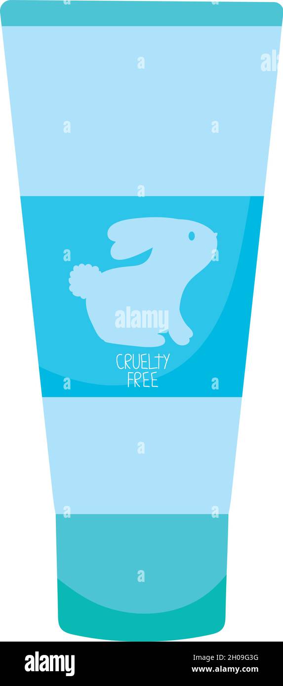 Cruelty free body lotion on white background stock vector image art