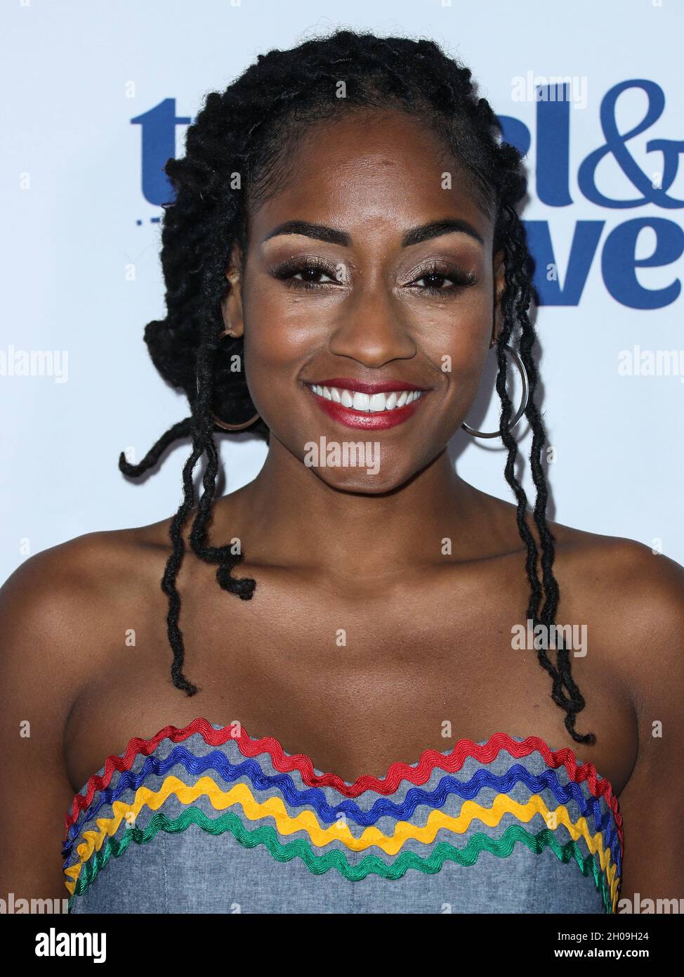 West Hollywood, United States. 11th Oct, 2021. WEST HOLLYWOOD, LOS ANGELES, CALIFORNIA, USA - OCTOBER 11: Kareen Ulysse arrives at Travel and GIVE's 4th Annual 'Travel With A Purpose' Fundraiser With Lisa Vanderpump (Fundraiser to Benefit Teletherapy Program and Communities in Haiti Affected by Earthquake) held at TOM TOM Restaurant and Bar on October 11, 2021 in West Hollywood, Los Angeles, California, United States. (Photo by Xavier Collin/Image Press Agency) Credit: Image Press Agency/Alamy Live News Stock Photo
