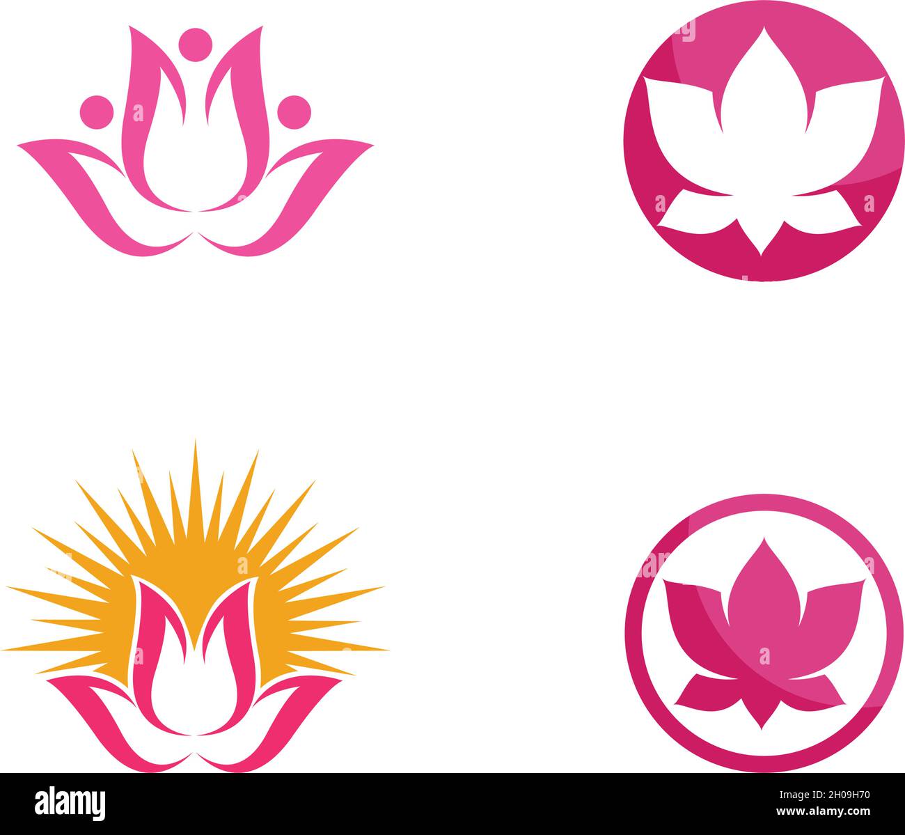 Lotus flowers logo Template icon Stock Vector Image & Art - Alamy