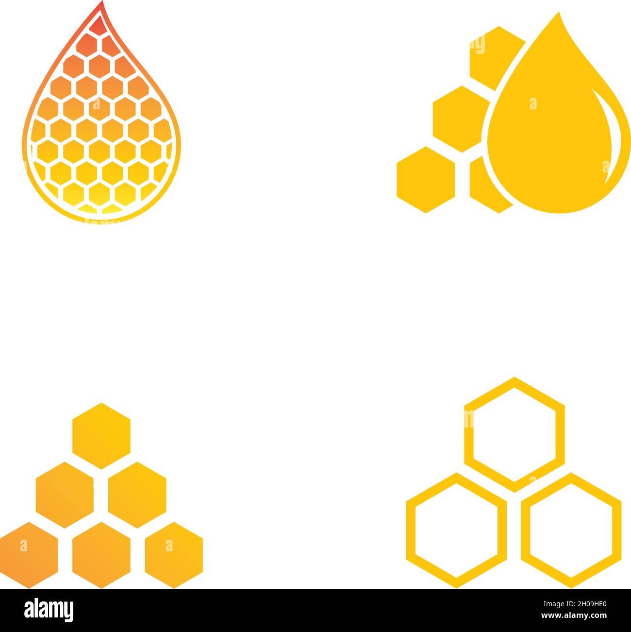 Honeycomb ilustration vector template Stock Vector Image & Art - Alamy