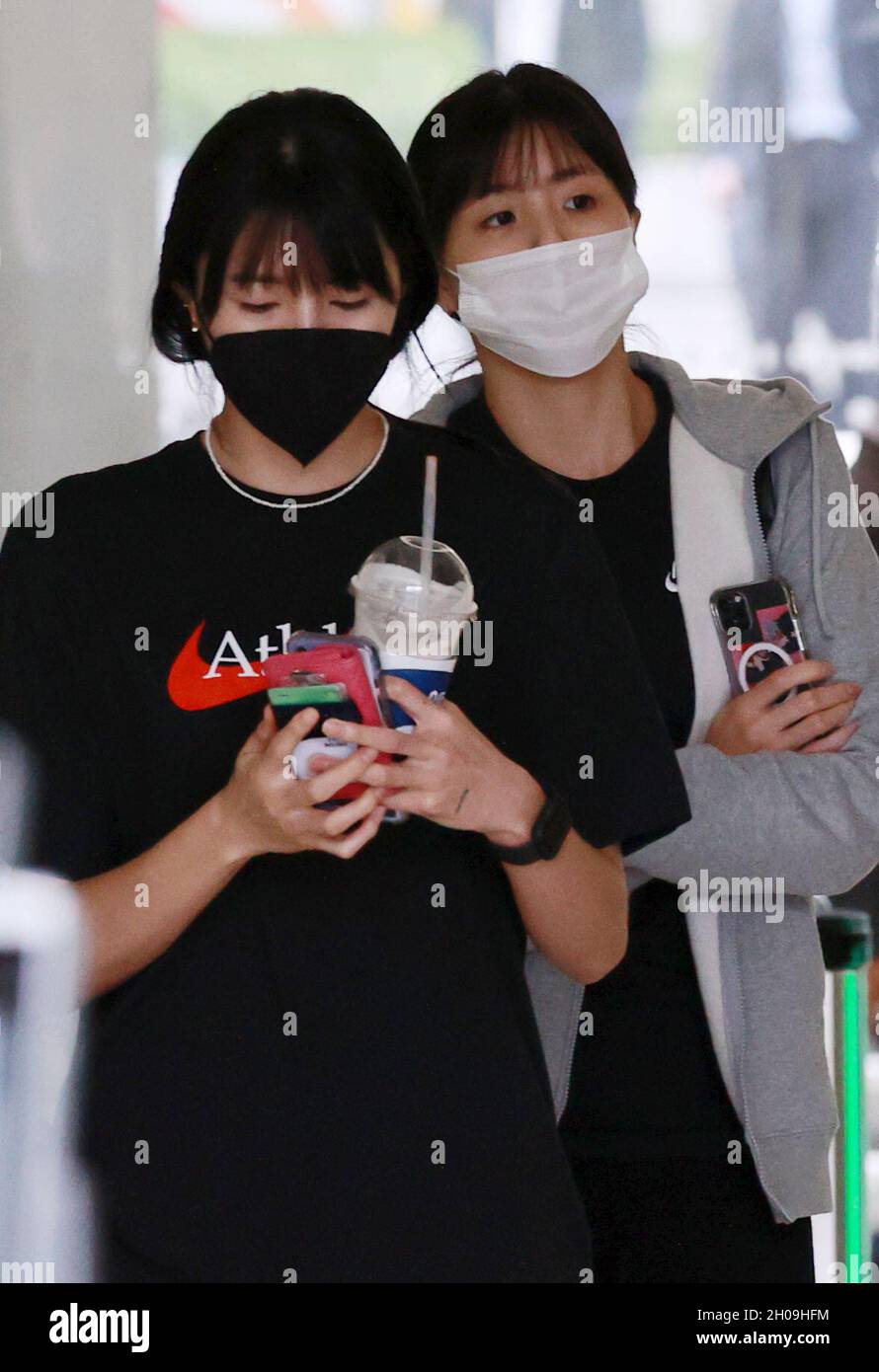 12th Oct, 2021. Twin S. Korean volleyball players Twin South Korean