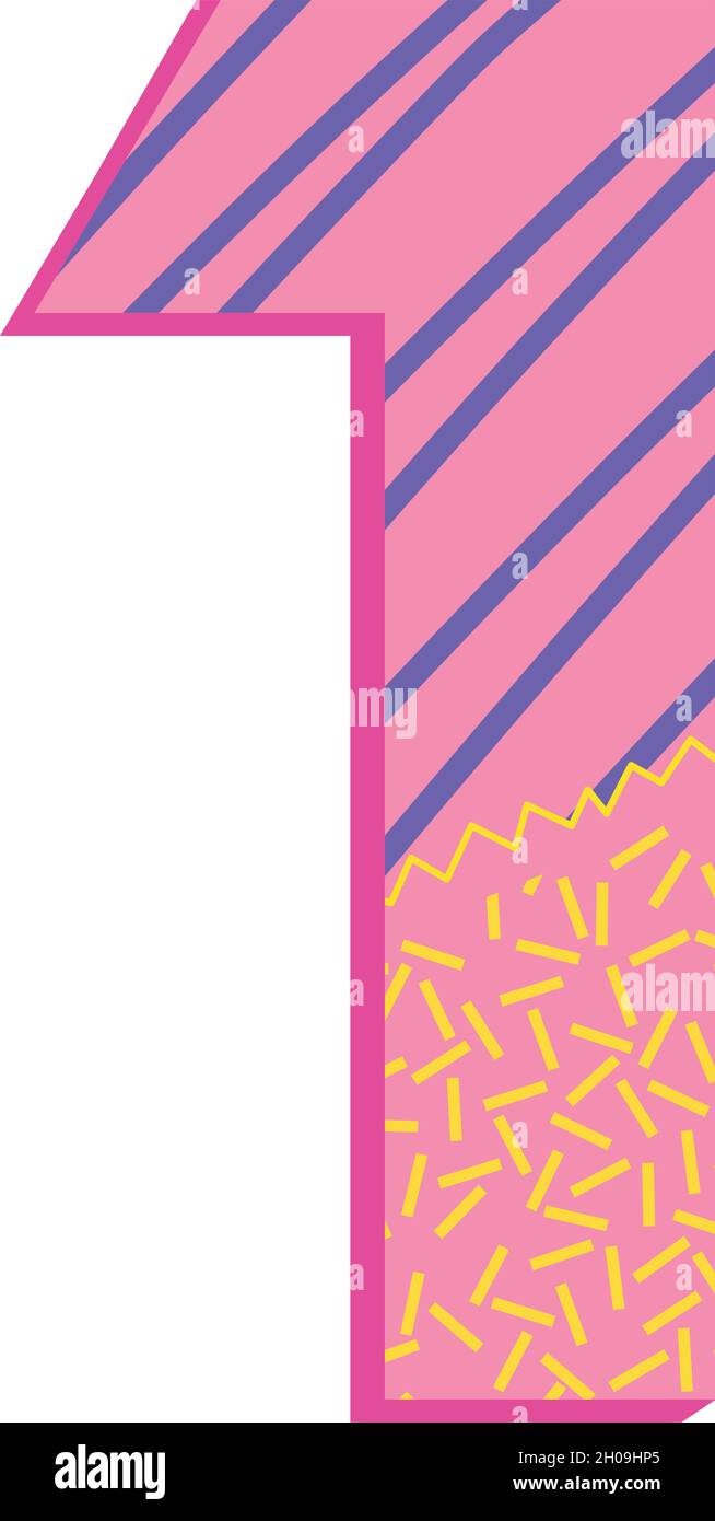 number one with abstract design Stock Vector Image & Art - Alamy
