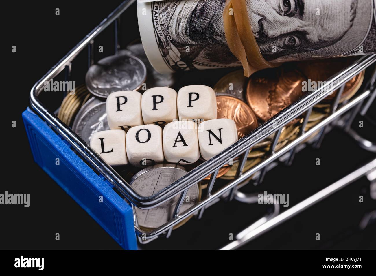 The Paycheck Protection Program (PPP) is a business loan program created by the US federal government in 2020 as part of the coronavirus relief effort Stock Photo