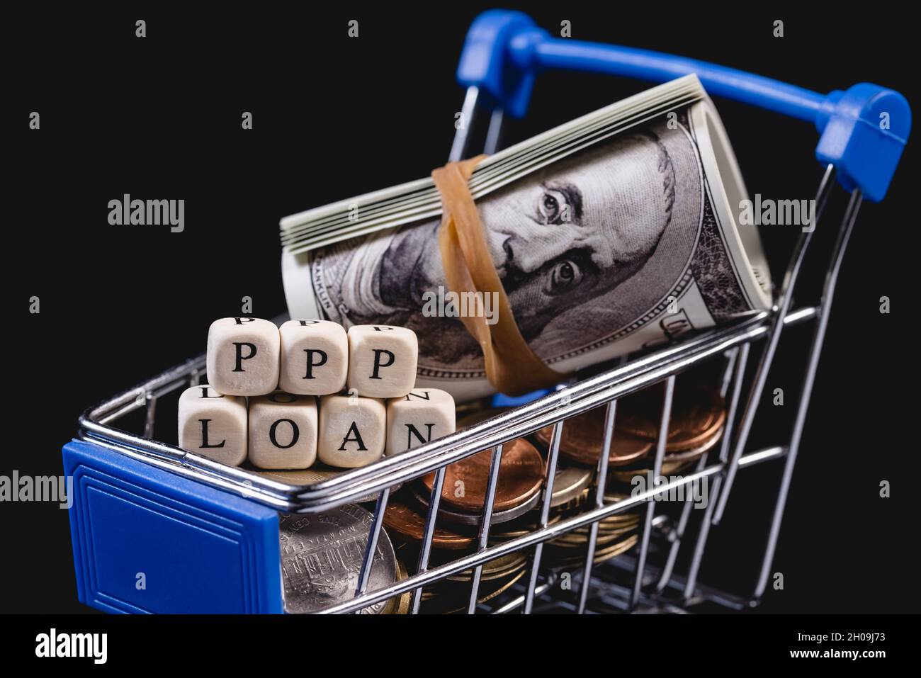 The Paycheck Protection Program (PPP) is a business loan program created by the US federal government in 2020 as part of the coronavirus relief effort Stock Photo