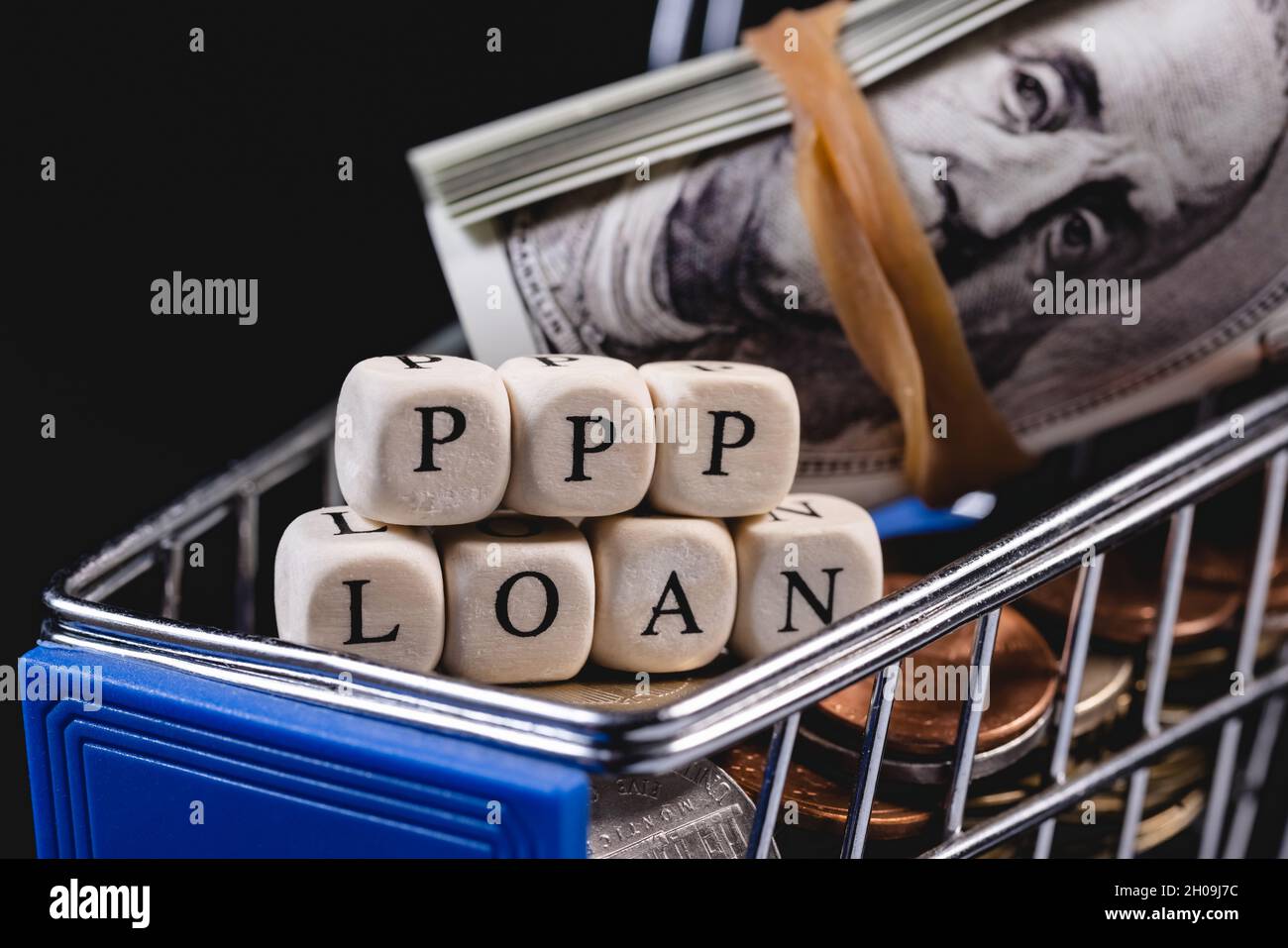 The Paycheck Protection Program (PPP) is a business loan program created by the US federal government in 2020 as part of the coronavirus relief effort Stock Photo