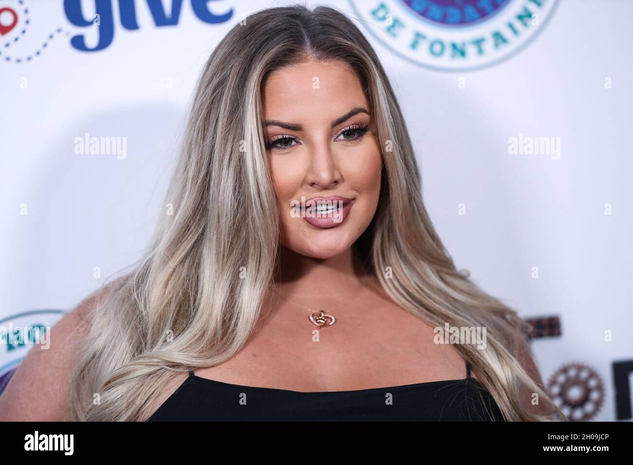 West Hollywood, United States. 11th Oct, 2021. WEST HOLLYWOOD, LOS ANGELES, CALIFORNIA, USA - OCTOBER 11: Model Ashley Alexiss arrives at Travel and GIVE's 4th Annual 'Travel With A Purpose' Fundraiser With Lisa Vanderpump (Fundraiser to Benefit Teletherapy Program and Communities in Haiti Affected by Earthquake) held at TOM TOM Restaurant and Bar on October 11, 2021 in West Hollywood, Los Angeles, California, United States. (Photo by Xavier Collin/Image Press Agency/Sipa USA) Credit: Sipa USA/Alamy Live News Stock Photo