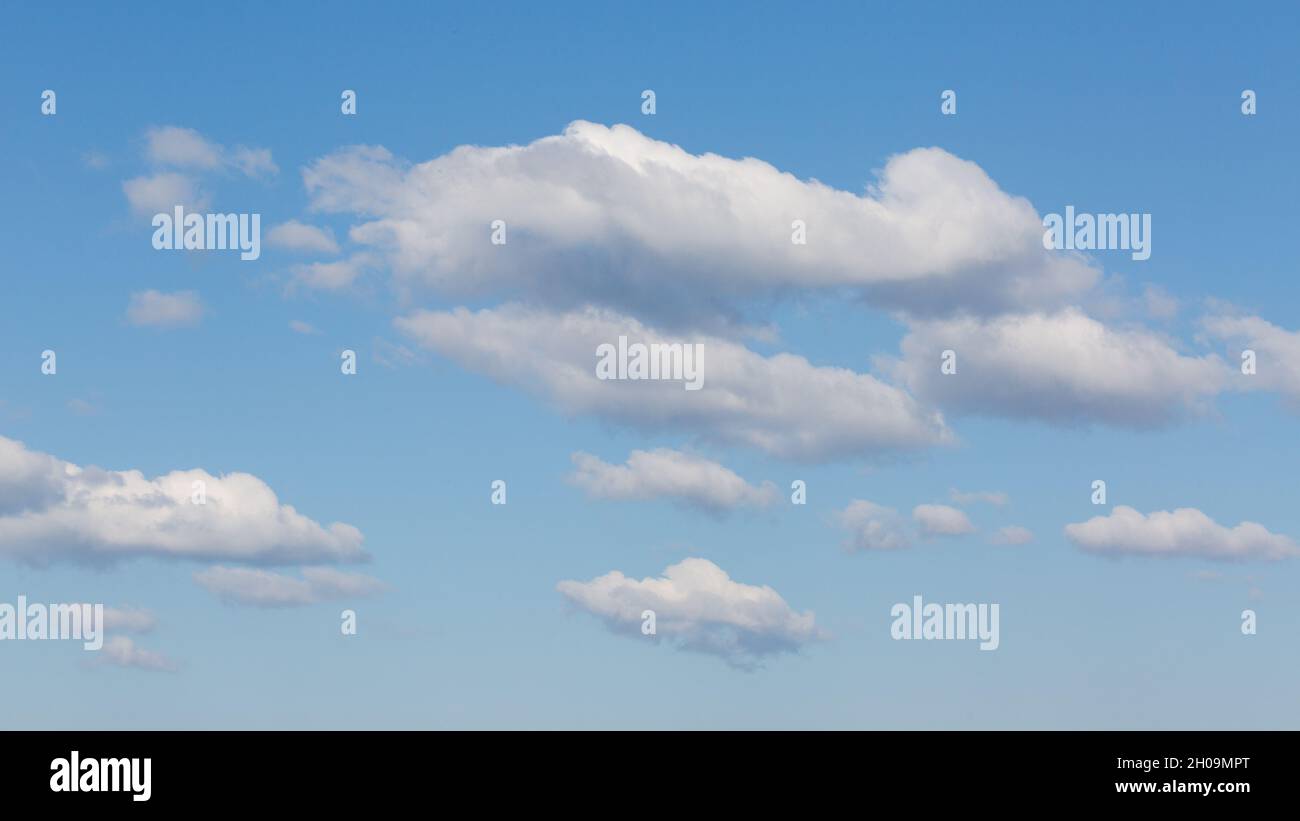 White clouds with blue sky. Stock Photo
