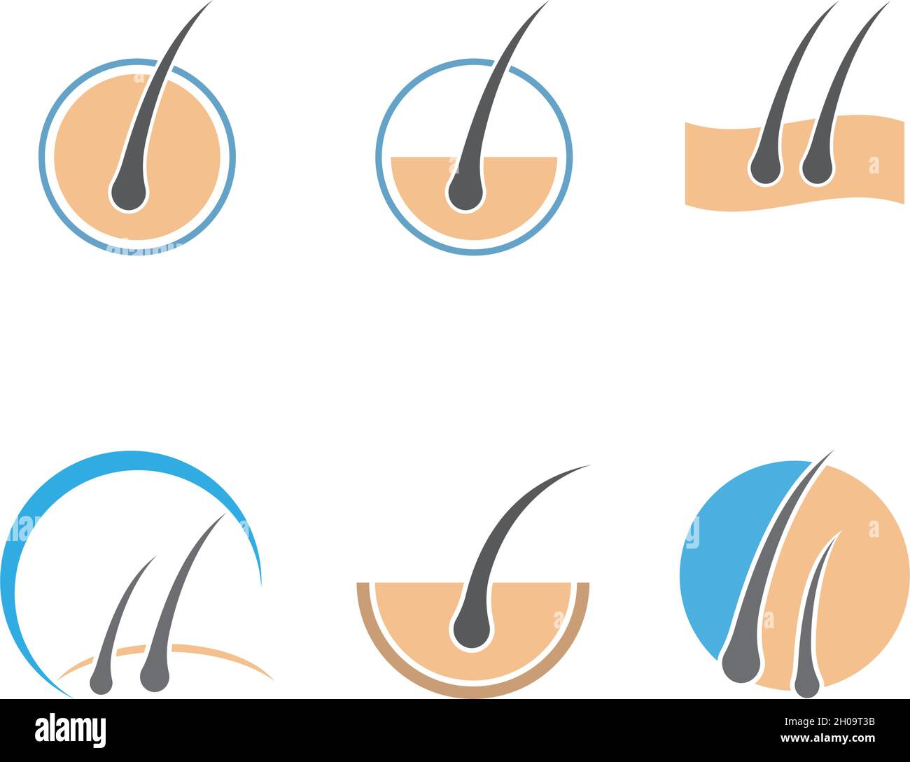 Hair treatment logo vector icon template Stock Vector