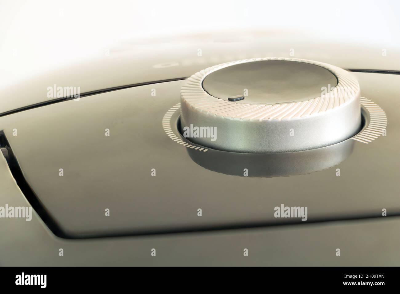 The power button on the vacuum cleaner Stock Photo
