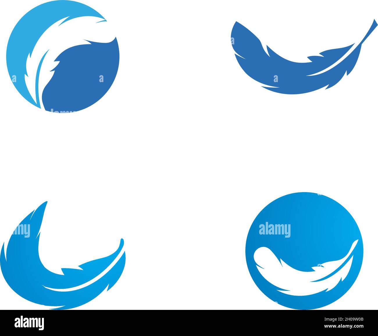 Feather ilustration  logo vector template Stock Vector