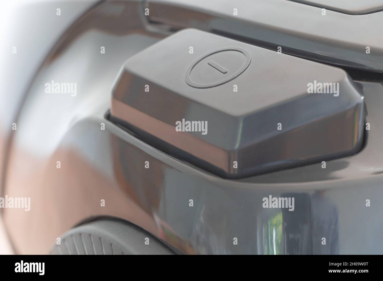 The power button on the vacuum cleaner Stock Photo