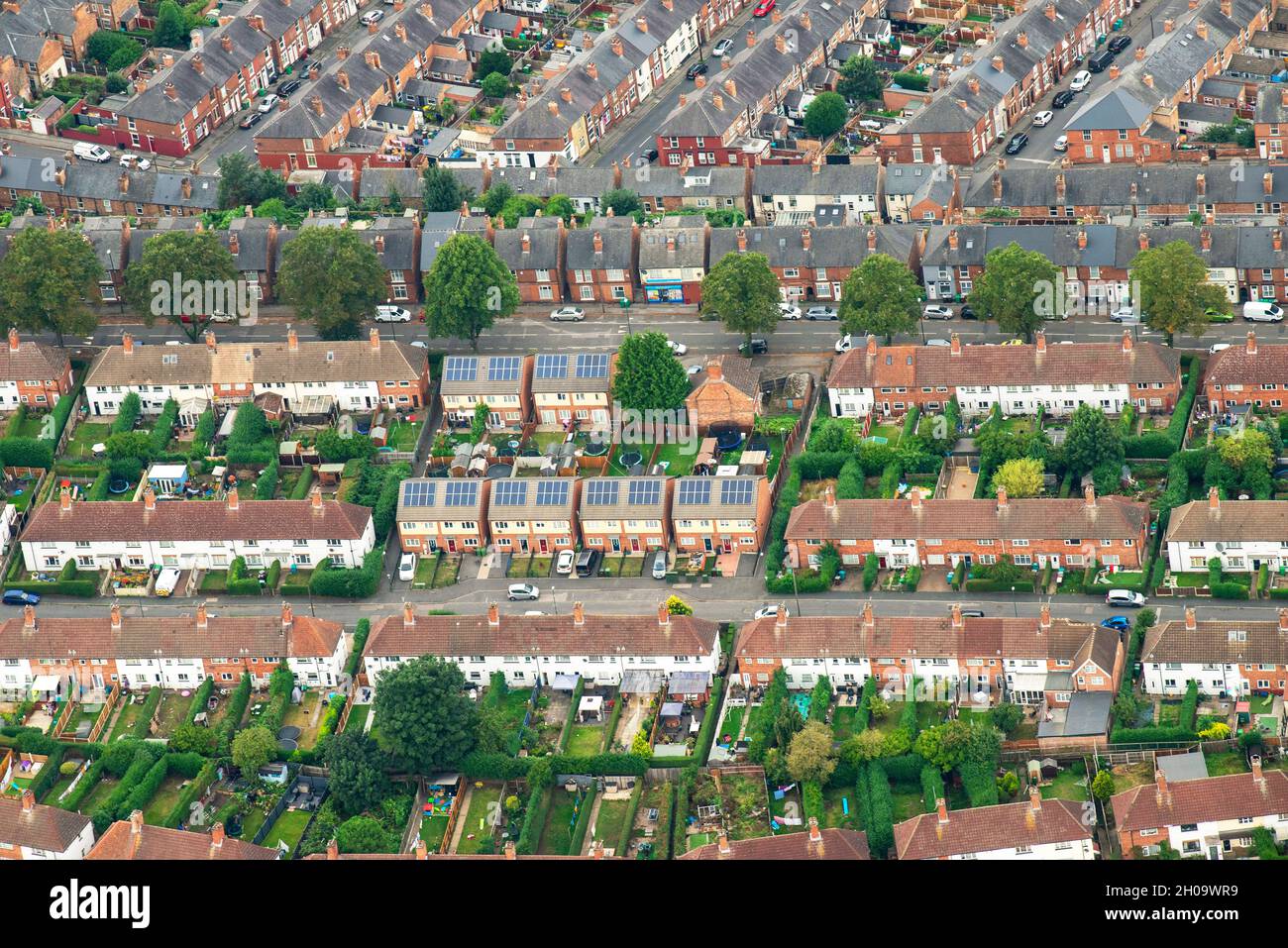 Aerial image of Sneinton, Nottingham Nottinghamshire England UK Stock Photo