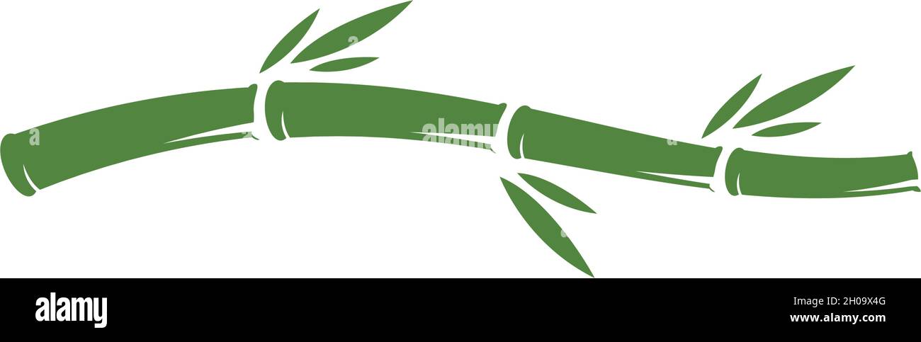Bamboo logo ilustration vector template Stock Vector