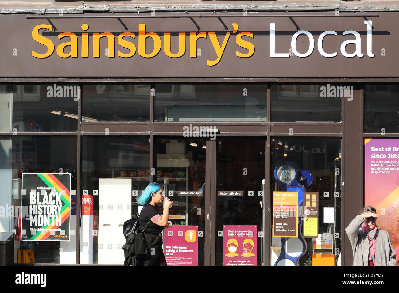 Sainsbury's Local outlet on Chiswick High Road, London, UK Stock Photo