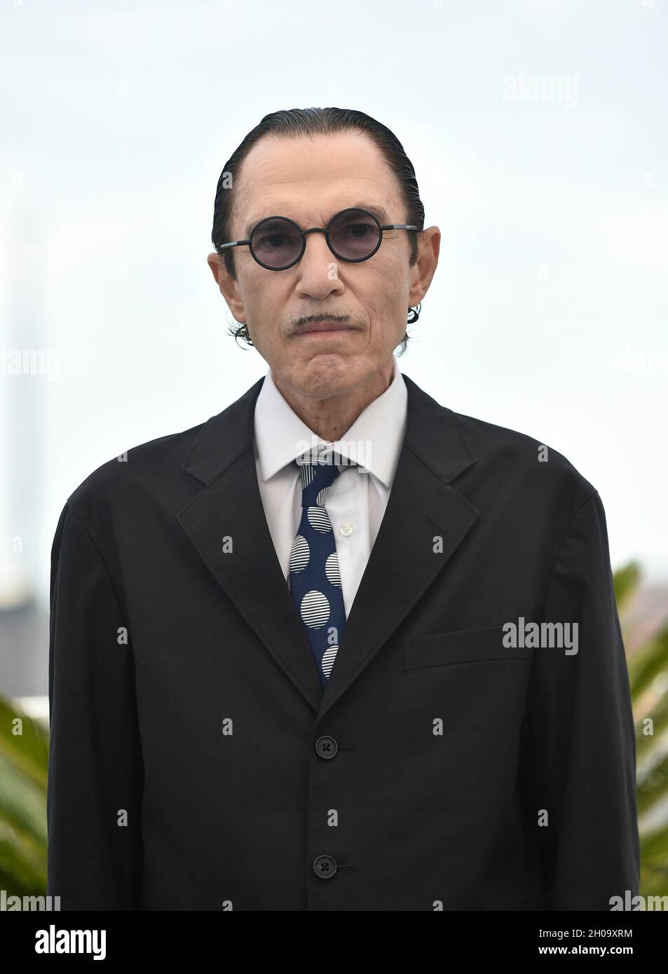 74th edition of the Cannes Film Festival: musician, songwriter and composer Ron Mael posing during the photocall for the film 'Annette” by Leos Carax, Stock Photo
