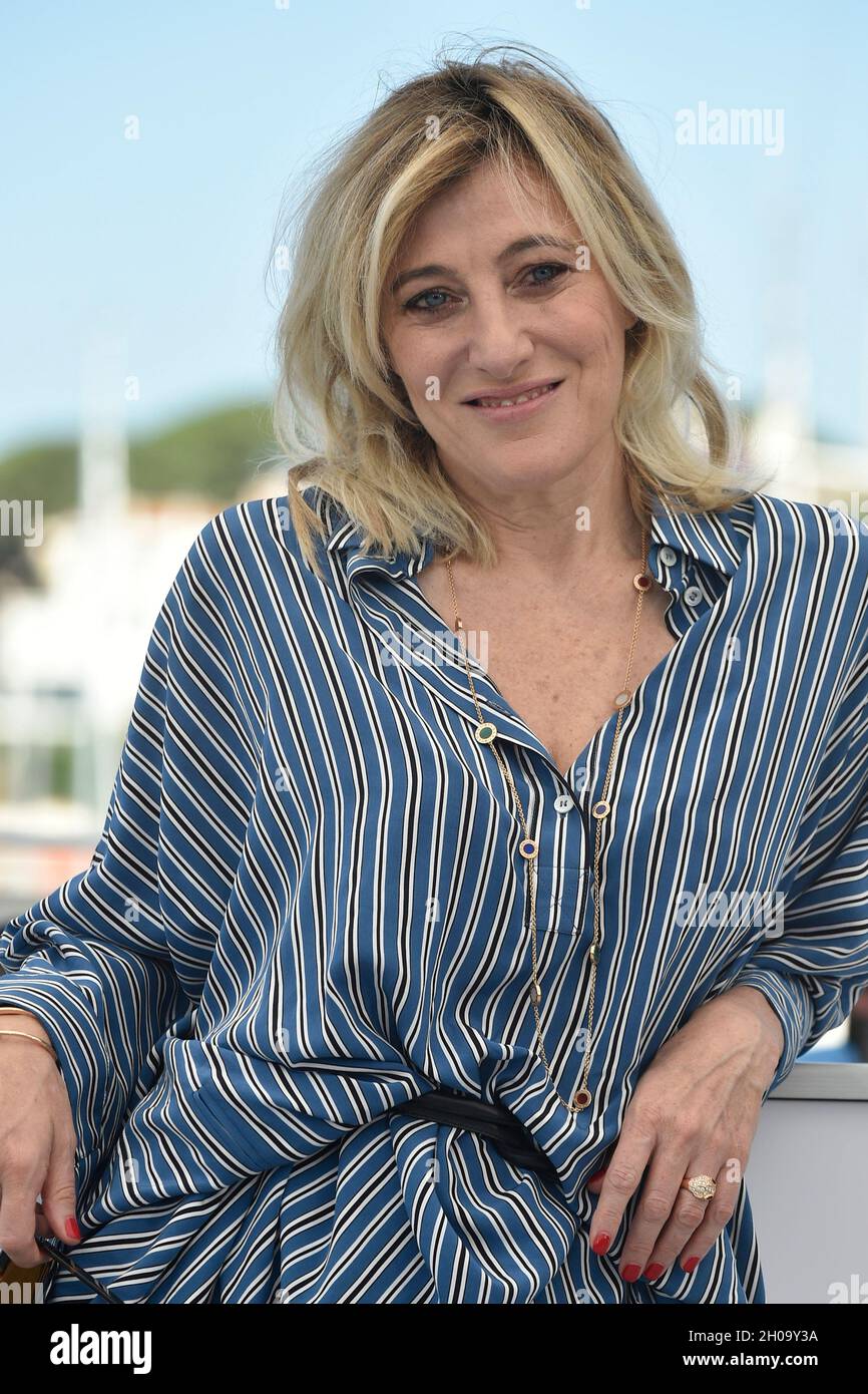 74th edition of the Cannes Film Festival: actress Valeria Bruni Tedeschi posing during a photocall for the film “Cette musique ne joue pour personne”, Stock Photo