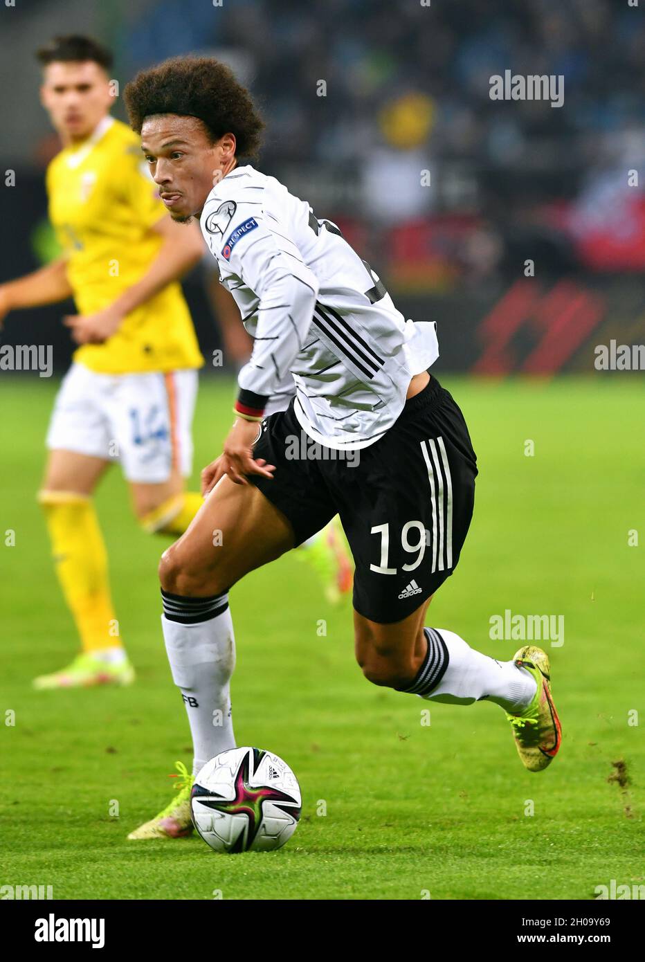 World Cup Qualification, Volksparkstadion Hamburg: Germany vs Romania; Leroy Sane (GER) Stock Photo