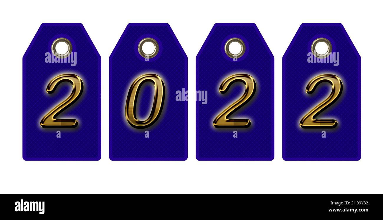 Happy New Year 2022, numbers  New Year’s card,New Year's greetings 2022 Stock Photo