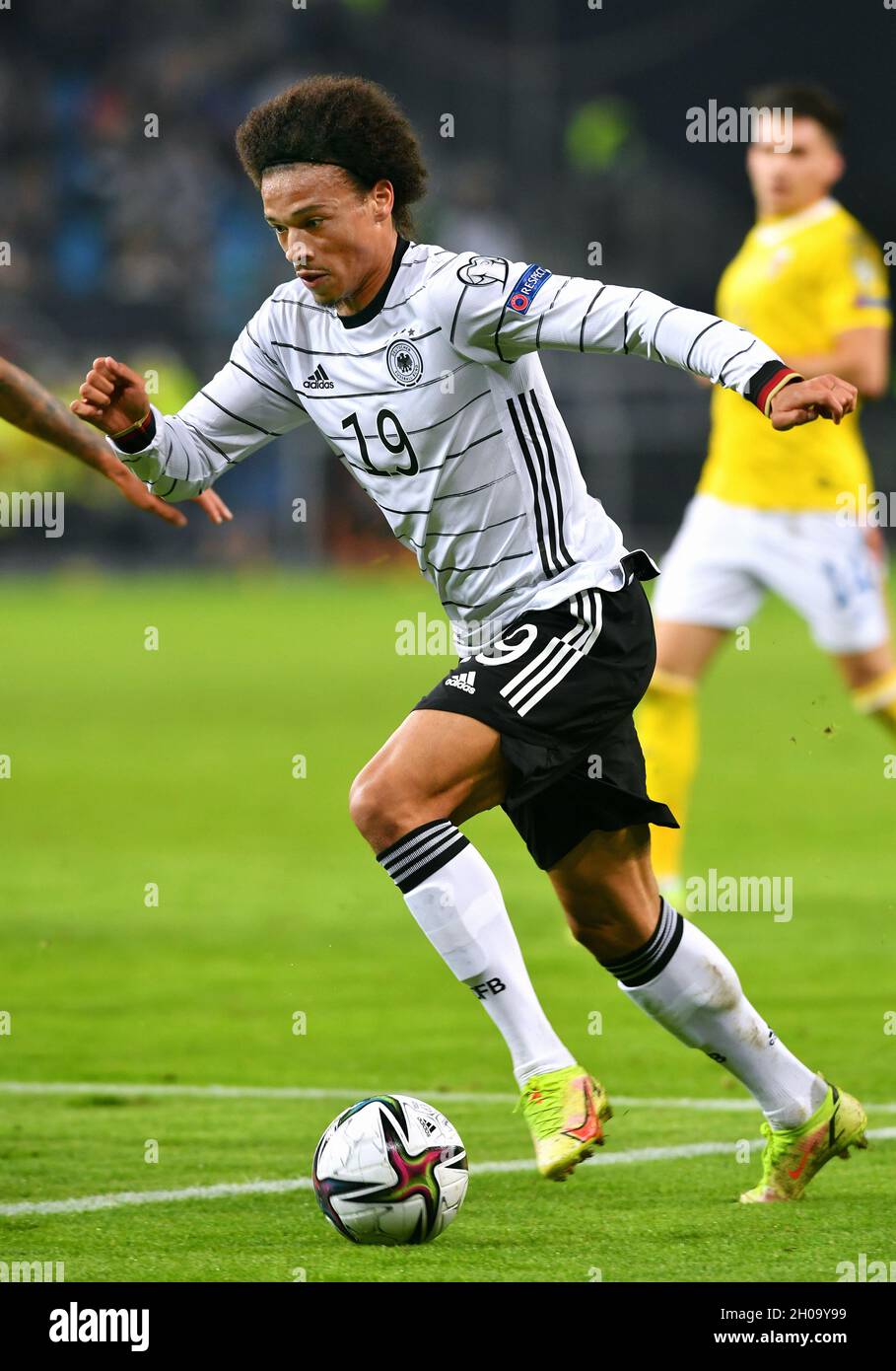 World Cup Qualification, Volksparkstadion Hamburg: Germany vs Romania; Leroy Sane (GER) Stock Photo