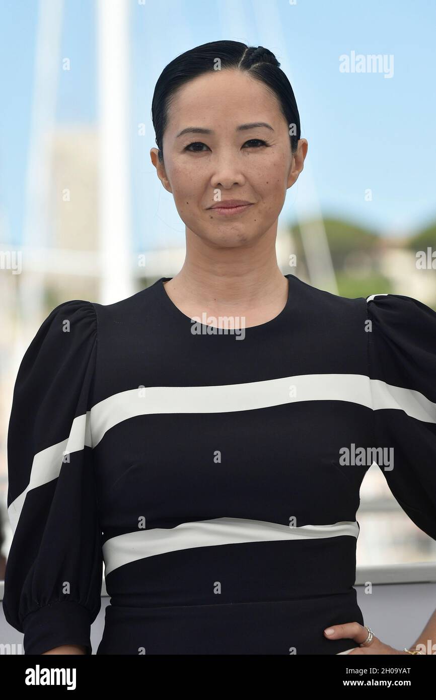 74th edition of the Cannes Film Festival: actress Linh Dan Pham posing during a photocall for the film “Blue Bayou”, directed by Justin Chon, on July Stock Photo