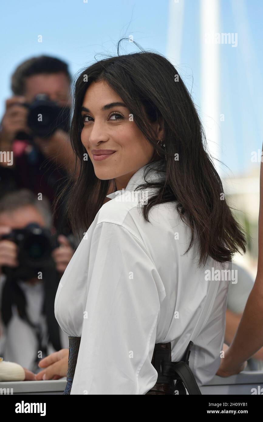 74th edition of the Cannes Film Festival: actress and singer Camelia Jordana posing during the “Talents Adami” photocall, on July 13, 2021 Stock Photo