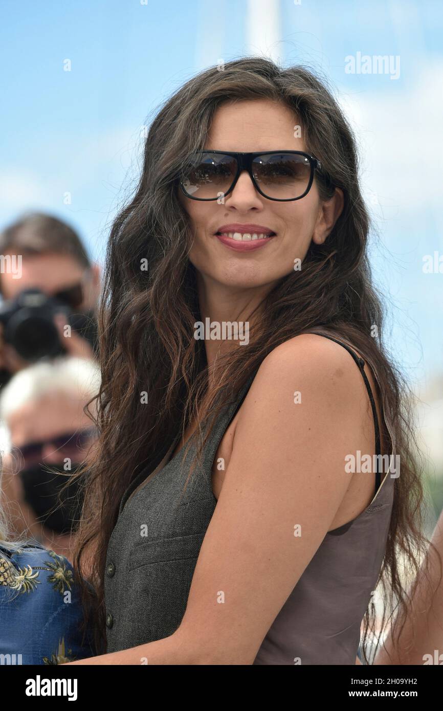 74th edition of the Cannes Film Festival: actress and director Maiwenn posing during a photocall for the film “Tralala”, directed by the Larrieu broth Stock Photo