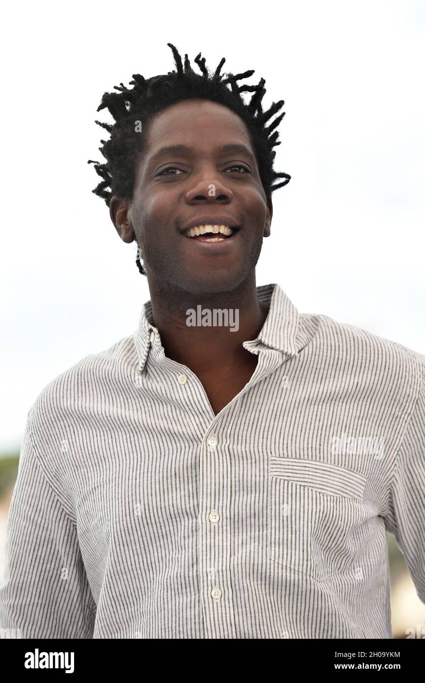 74th edition of the Cannes Film Festival: actor Makita Samba posing during a photocall for the film “Paris, 13th District” (French: “Les Olympiades”), Stock Photo